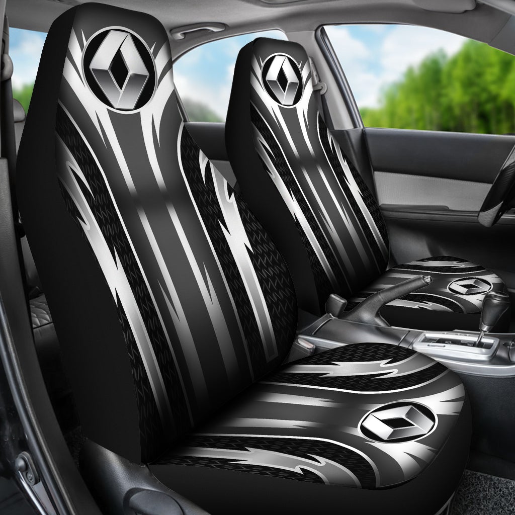 2 Front Renault Seat Covers Grey - Famjoys 2 Front Renault Seat Covers Grey - Famjoys