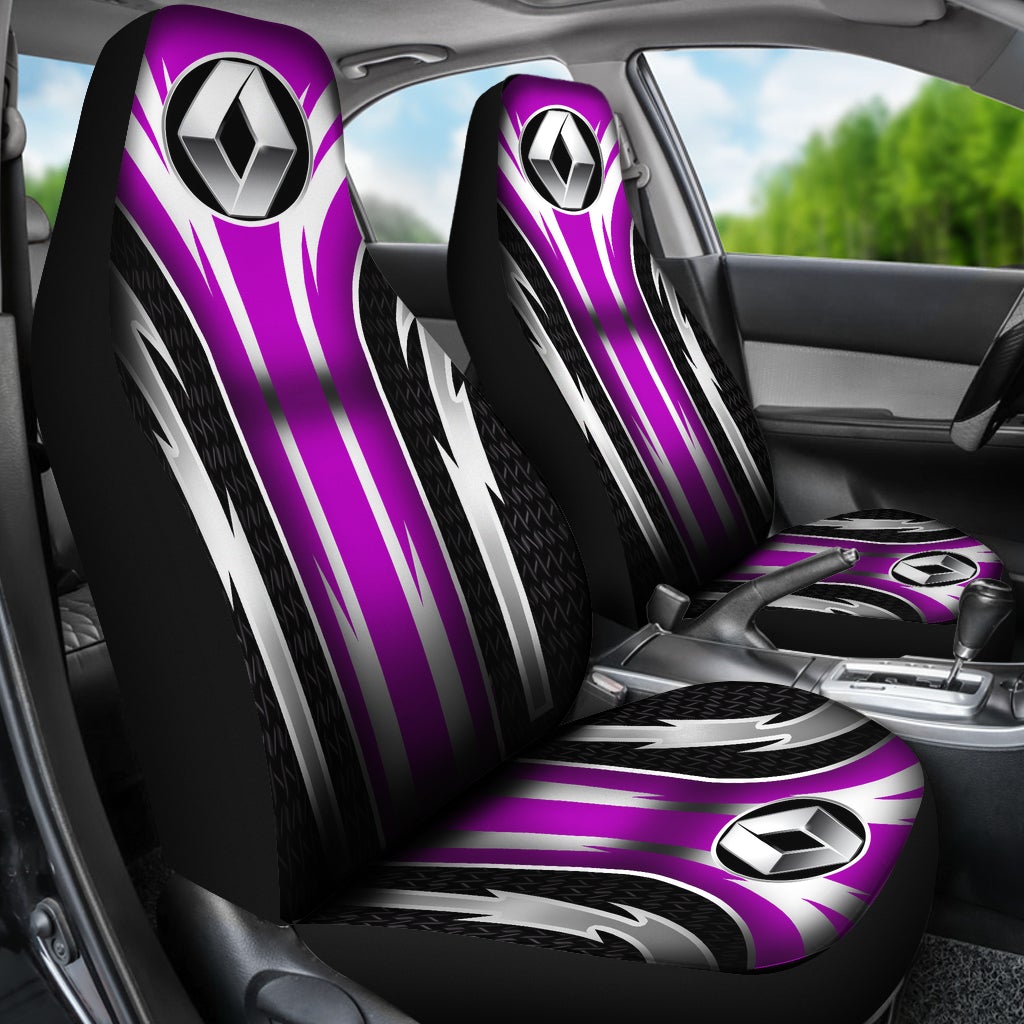 2 Front Renault Seat Covers Pink - Famjoys 2 Front Renault Seat Covers Pink - Famjoys