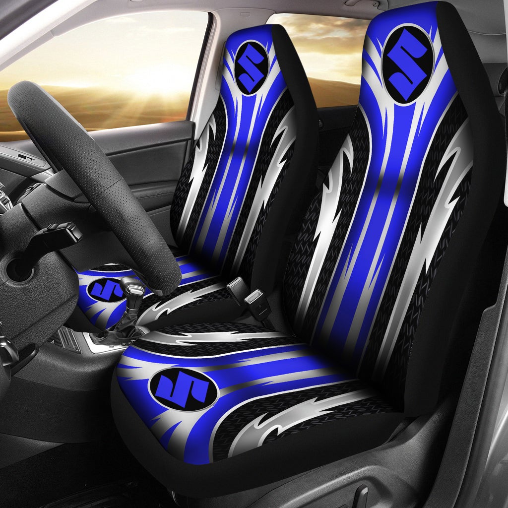 2 Front Suzuki Seat Covers Blue - Famjoys 2 Front Suzuki Seat Covers Blue - Famjoys