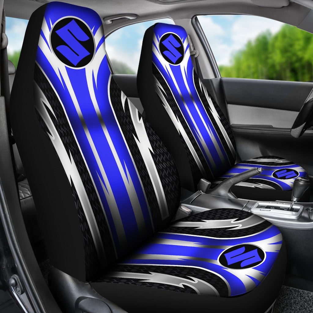 2 Front Suzuki Seat Covers Blue - Famjoys 2 Front Suzuki Seat Covers Blue - Famjoys