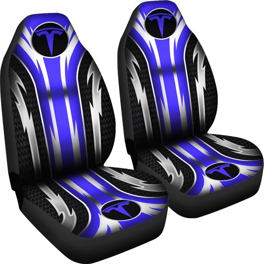 2 Front Tesla Seat Covers Blue - Famjoys 2 Front Tesla Seat Covers Blue - Famjoys