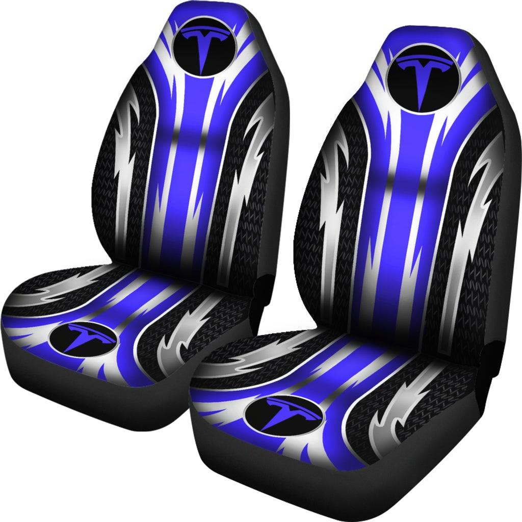 2 Front Tesla Seat Covers Blue - Famjoys 2 Front Tesla Seat Covers Blue - Famjoys