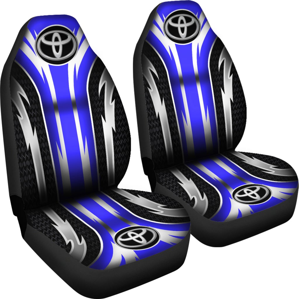 2 Front Toyota Seat Covers Blue - Famjoys 2 Front Toyota Seat Covers Blue - Famjoys