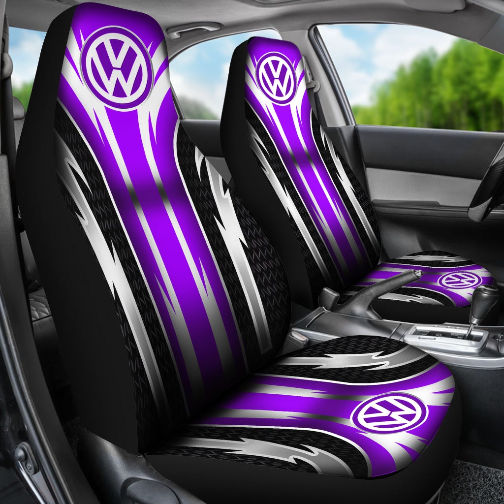 2 Front Volkswagen Seat Covers Purple - Famjoys 2 Front Volkswagen Seat Covers Purple - Famjoys