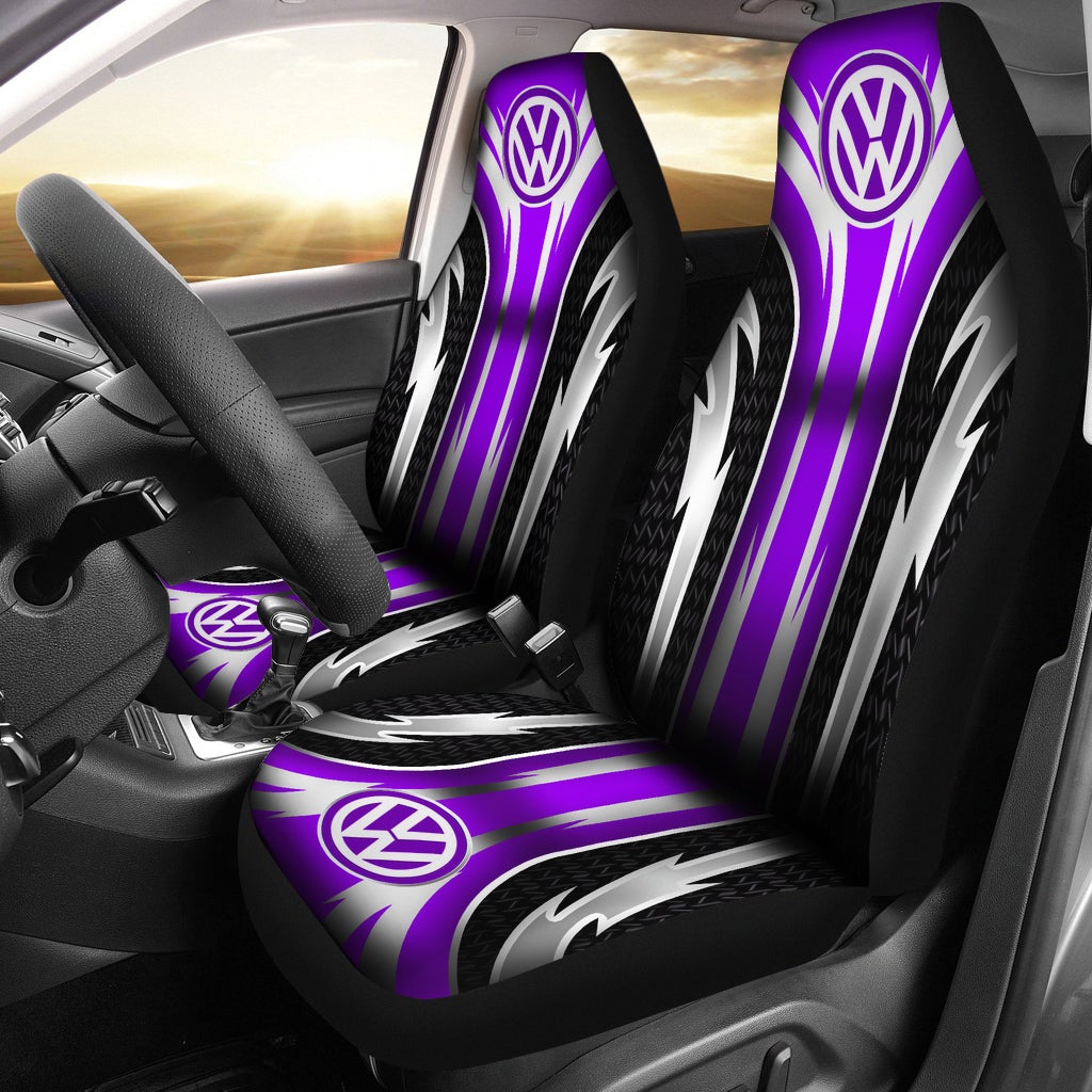 2 Front Volkswagen Seat Covers Purple - Famjoys 2 Front Volkswagen Seat Covers Purple - Famjoys