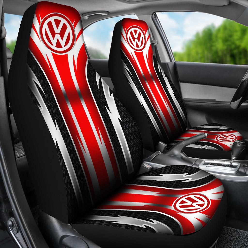 2 Front Volkswagen Seat Covers Red - Famjoys 2 Front Volkswagen Seat Covers Red - Famjoys