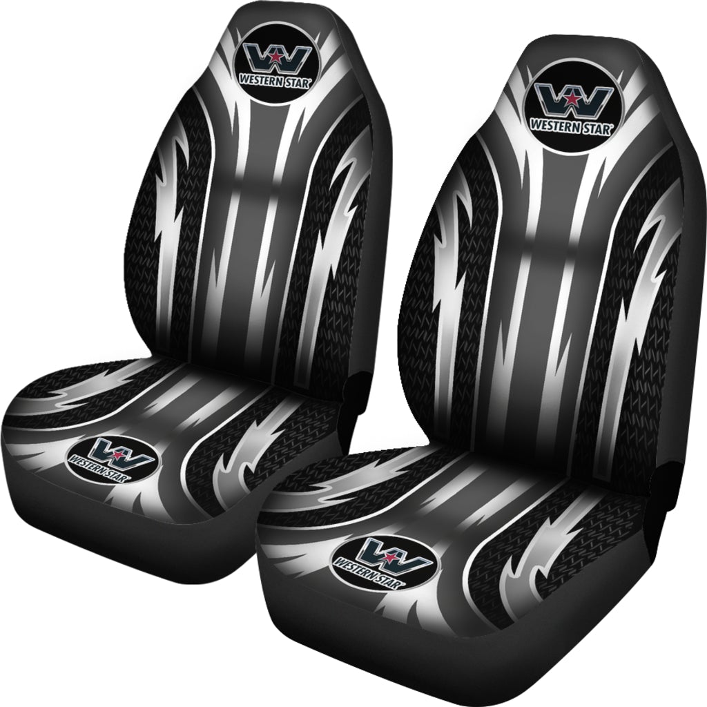 2 Front Western Star Seat Covers Grey - Famjoys 2 Front Western Star Seat Covers Grey - Famjoys