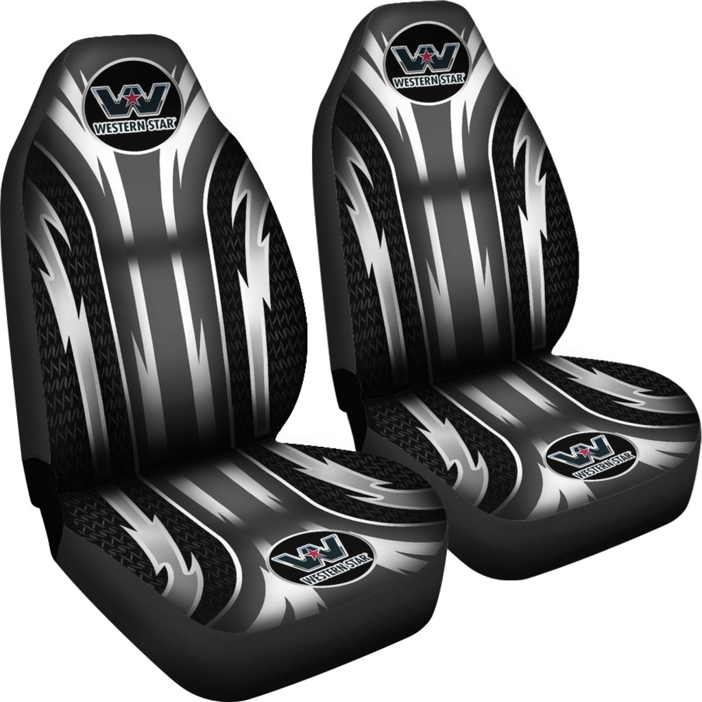 2 Front Western Star Seat Covers Grey - Famjoys 2 Front Western Star Seat Covers Grey - Famjoys