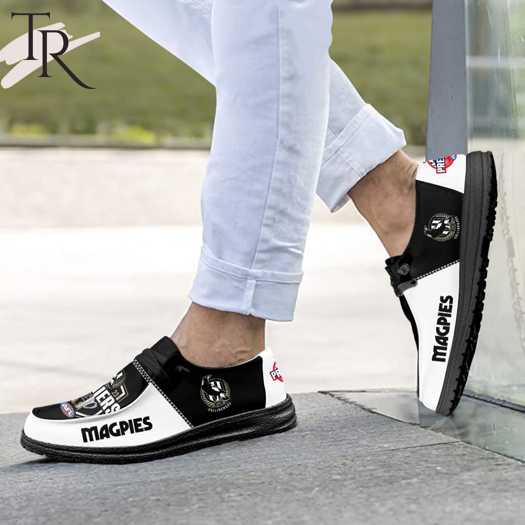 2023 AFL Premiers Collingwood Magpies Custom Hey Dude Shoes - Famjoys 2023 AFL Premiers Collingwood Magpies Custom Hey Dude Shoes - Famjoys