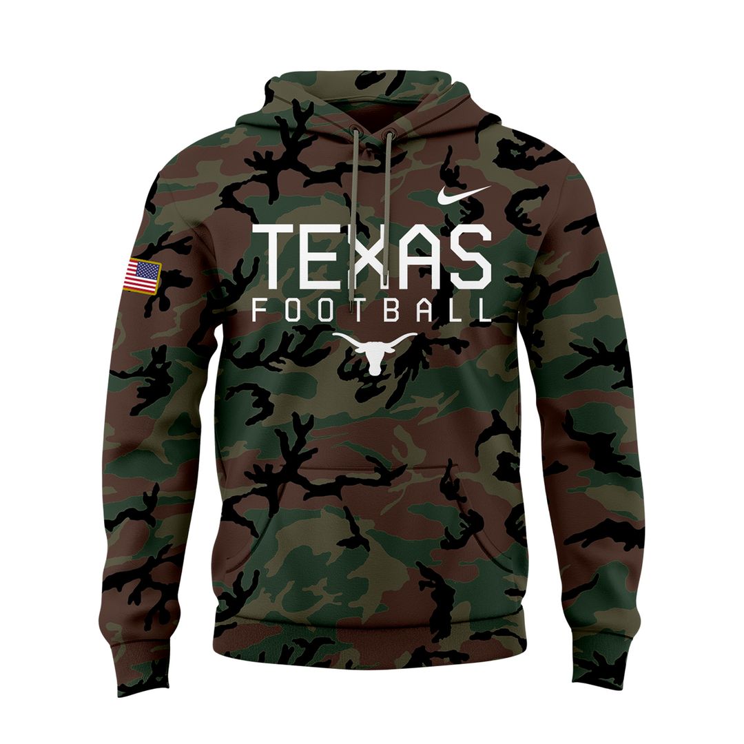 2024 Military Appreciation TEXAS LONGHORNS Hoodie - Famjoys 2024 Military Appreciation TEXAS LONGHORNS Hoodie - Famjoys