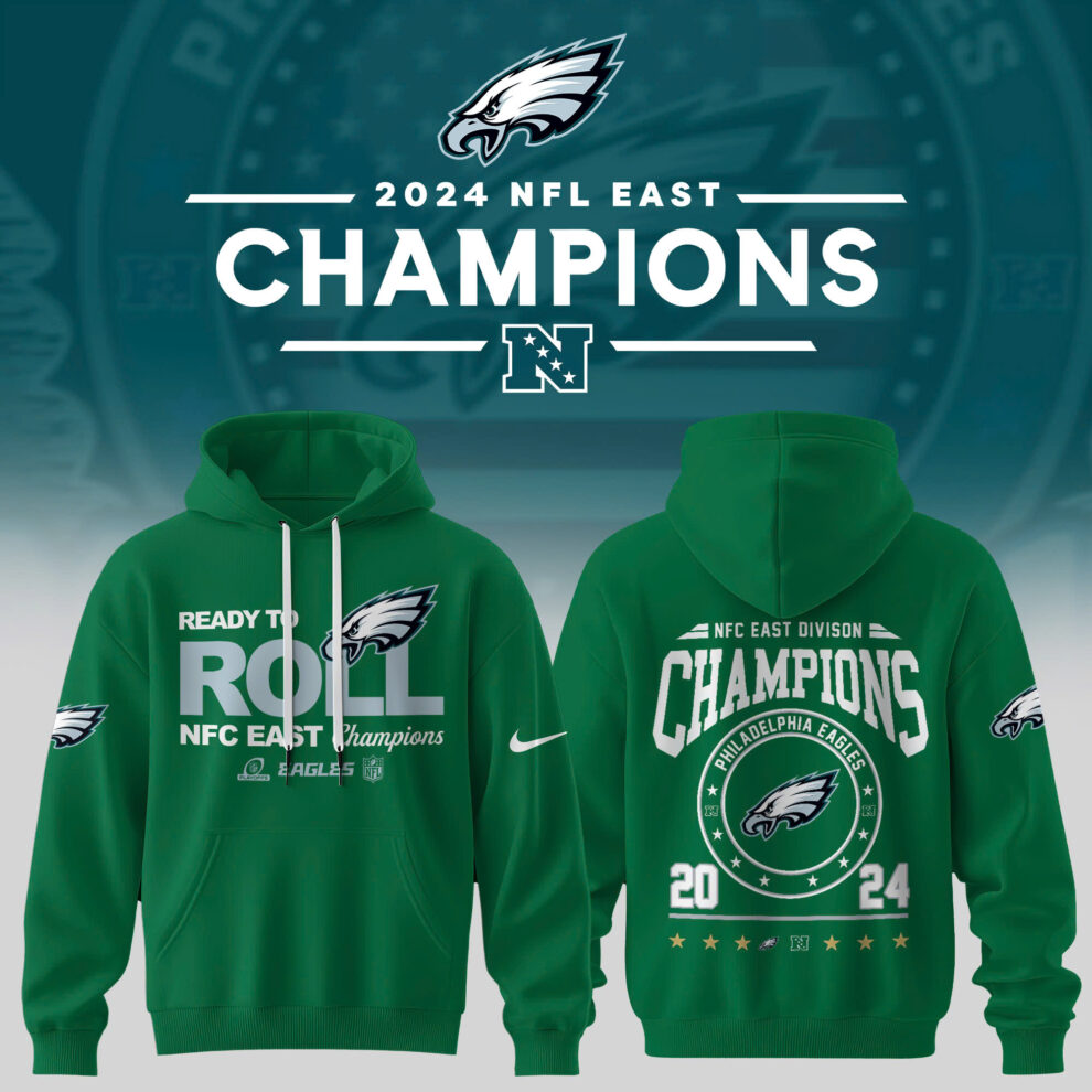 2024 NFC East Champions Philadelphia Eagles Hoodie - Famjoys 2024 NFC East Champions Philadelphia Eagles Hoodie - Famjoys