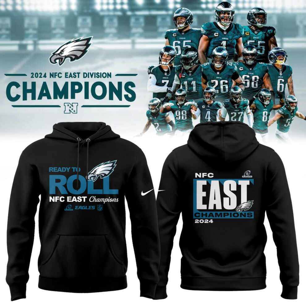 2024 NFC East Champions Philadelphia Eagles Hoodie - Famjoys 2024 NFC East Champions Philadelphia Eagles Hoodie - Famjoys