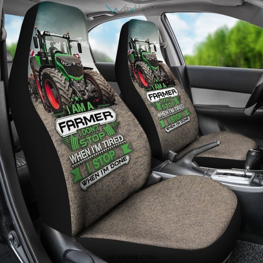 2pcs Fendt Tractor Car Seat Cover - Famjoys 2pcs Fendt Tractor Car Seat Cover - Famjoys