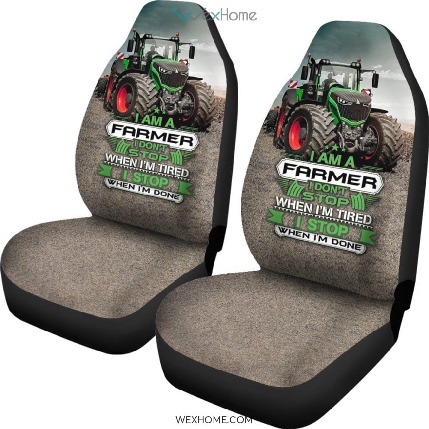 2pcs Fendt Tractor Car Seat Cover - Famjoys 2pcs Fendt Tractor Car Seat Cover - Famjoys