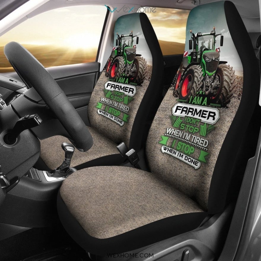 2pcs Fendt Tractor Car Seat Cover - Famjoys 2pcs Fendt Tractor Car Seat Cover - Famjoys