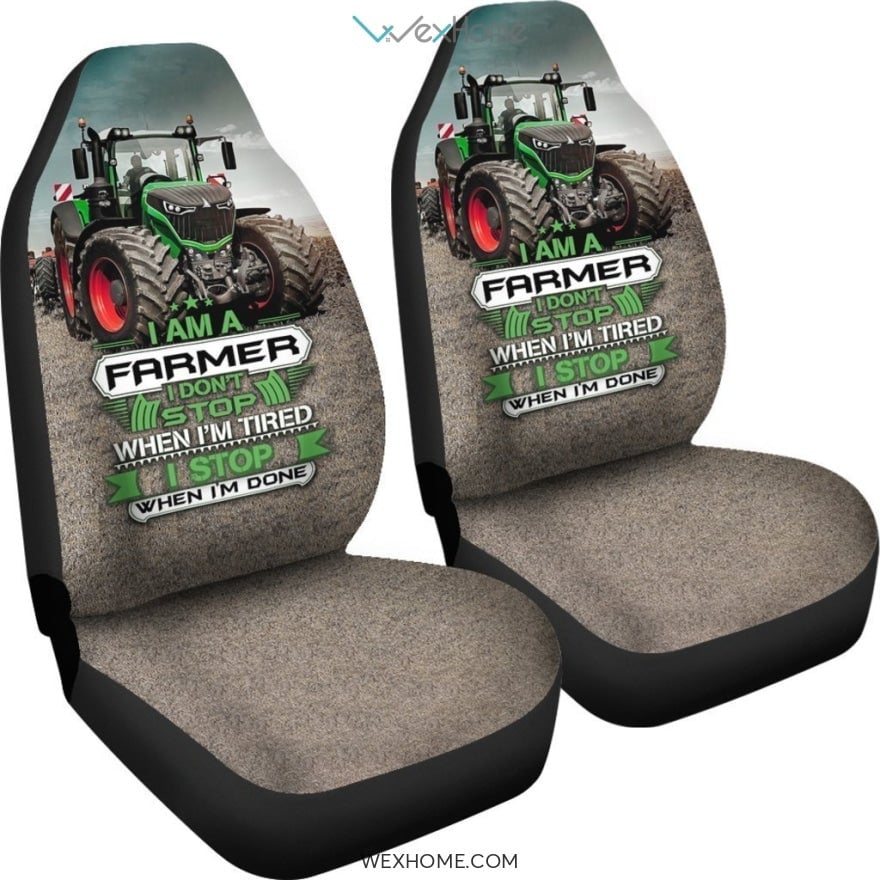 2pcs Fendt Tractor Car Seat Cover - Famjoys 2pcs Fendt Tractor Car Seat Cover - Famjoys