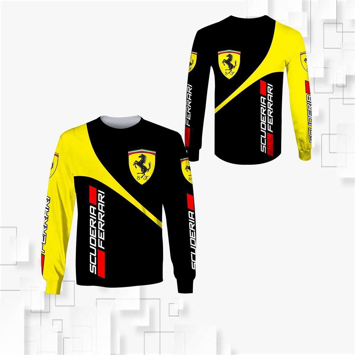 3D All Over FERRARI Shirt Ver 1 - Famjoys 3D All Over FERRARI Shirt Ver 1 - Famjoys