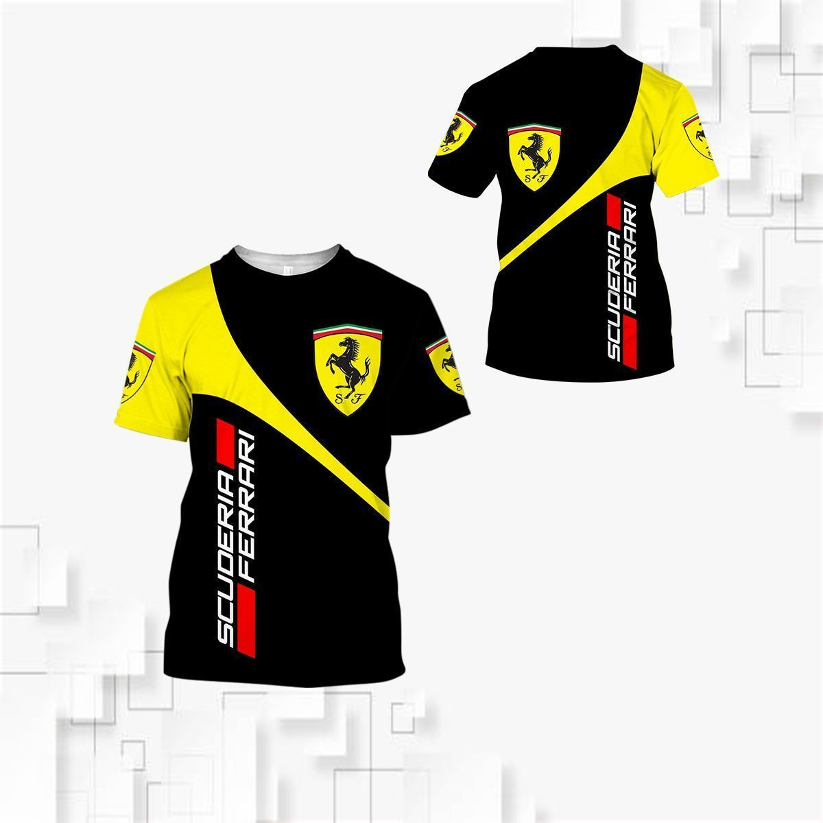 3D All Over FERRARI Shirt Ver 1 - Famjoys 3D All Over FERRARI Shirt Ver 1 - Famjoys