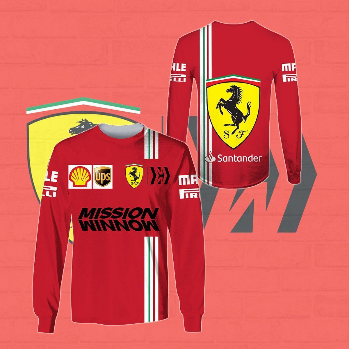 3D All Over FERRARI Shirt Ver 10 - Famjoys 3D All Over FERRARI Shirt Ver 10 - Famjoys