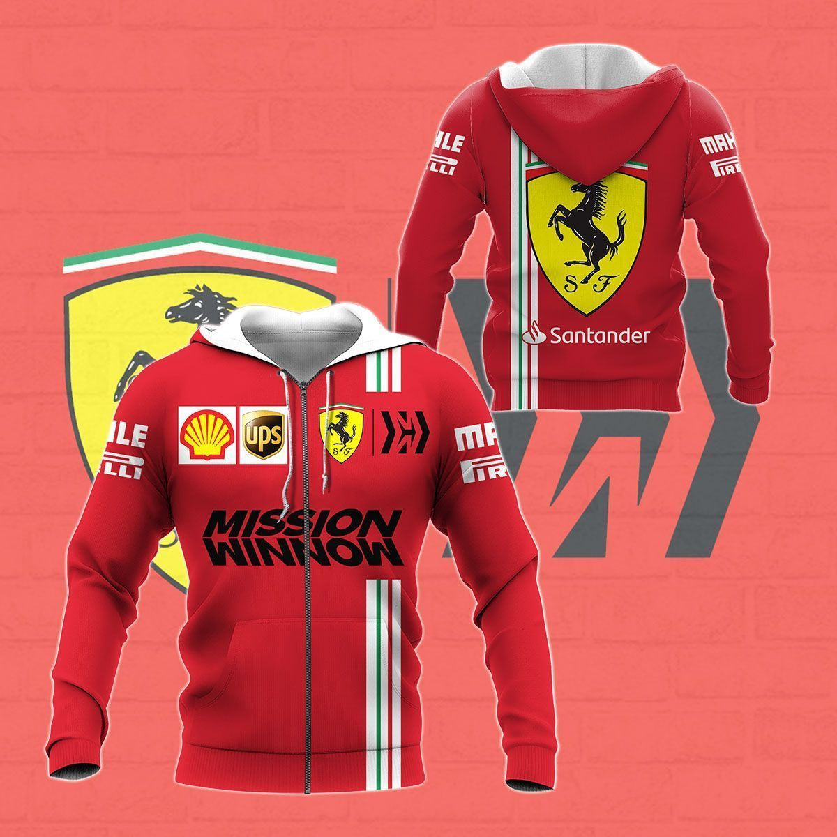 3D All Over FERRARI Shirt Ver 10 - Famjoys 3D All Over FERRARI Shirt Ver 10 - Famjoys