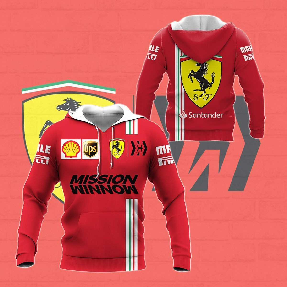 3D All Over FERRARI Shirt Ver 10 - Famjoys 3D All Over FERRARI Shirt Ver 10 - Famjoys