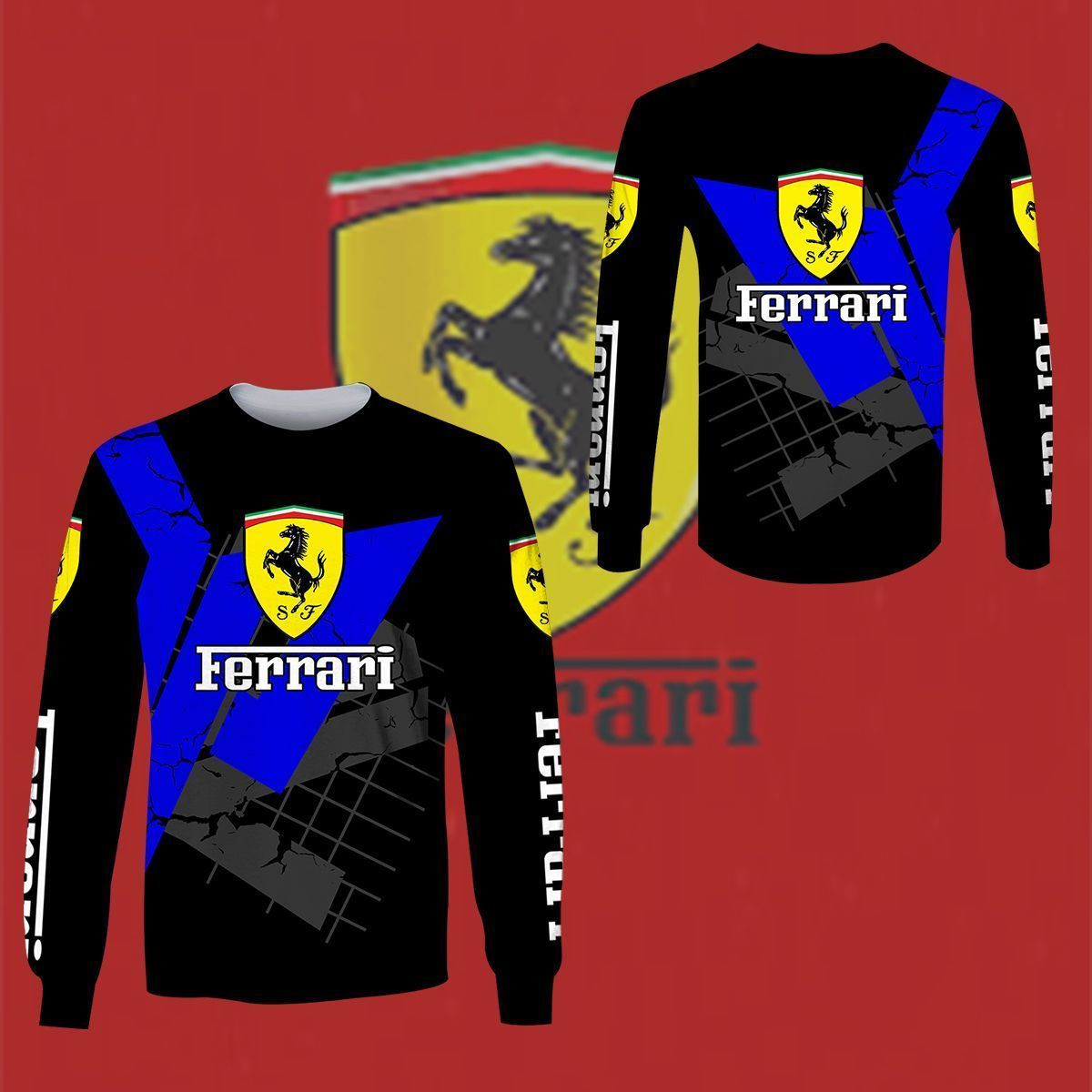 3D All Over FERRARI Shirt Ver 11 - Famjoys 3D All Over FERRARI Shirt Ver 11 - Famjoys