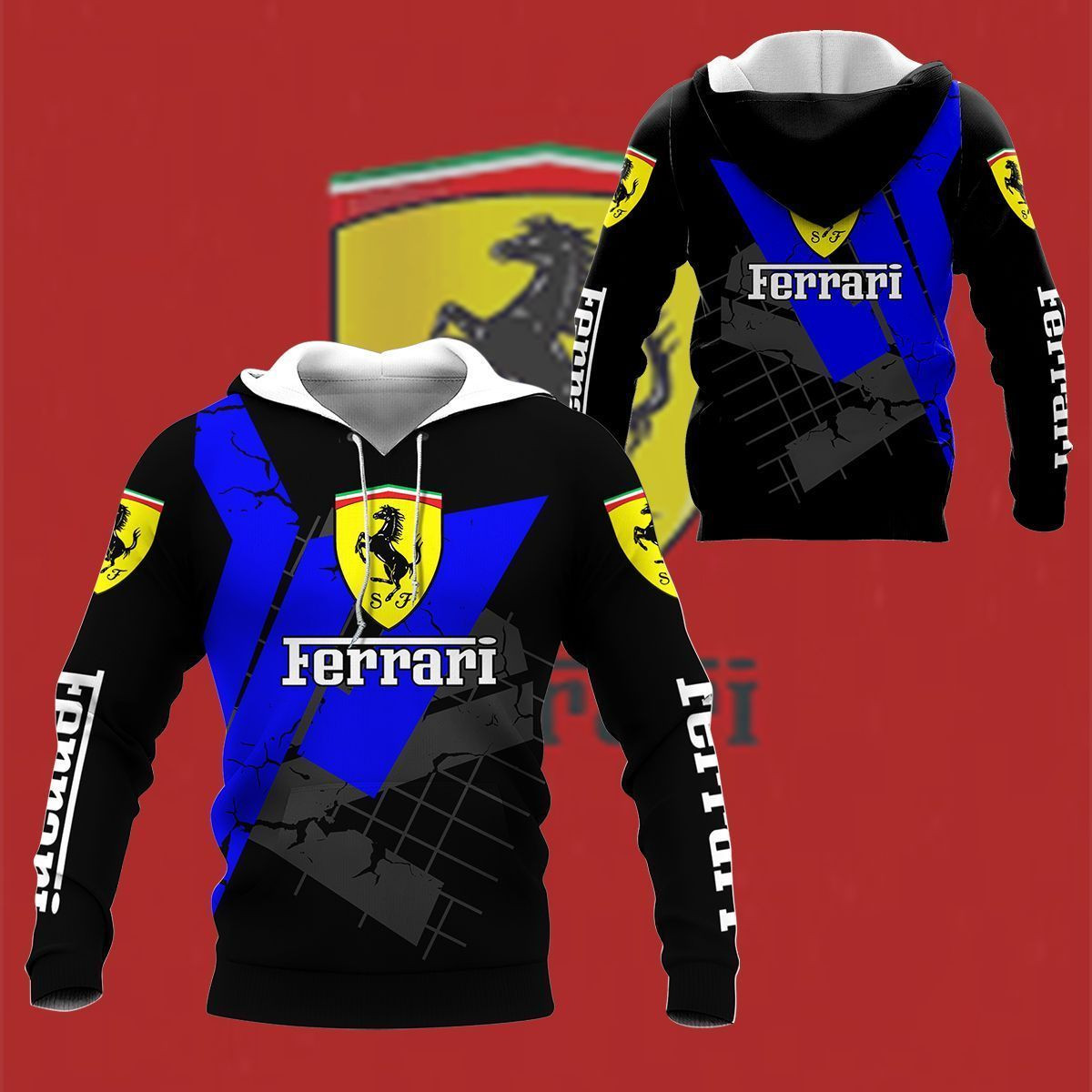 3D All Over FERRARI Shirt Ver 11 - Famjoys 3D All Over FERRARI Shirt Ver 11 - Famjoys