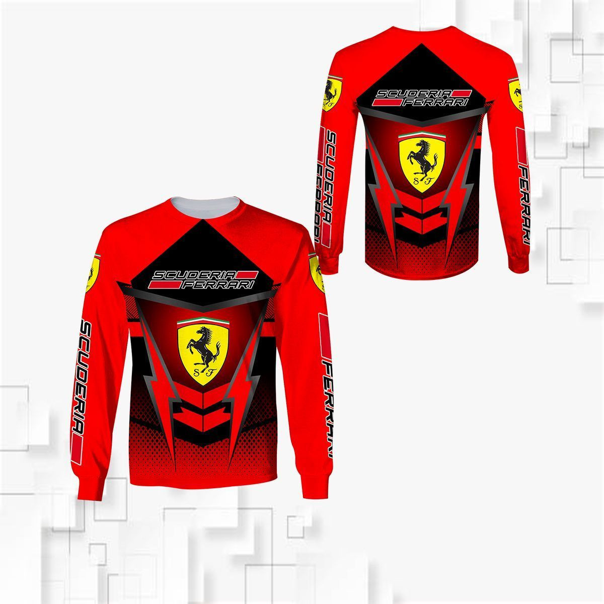 3D All Over FERRARI Shirt Ver 2 - Famjoys 3D All Over FERRARI Shirt Ver 2 - Famjoys