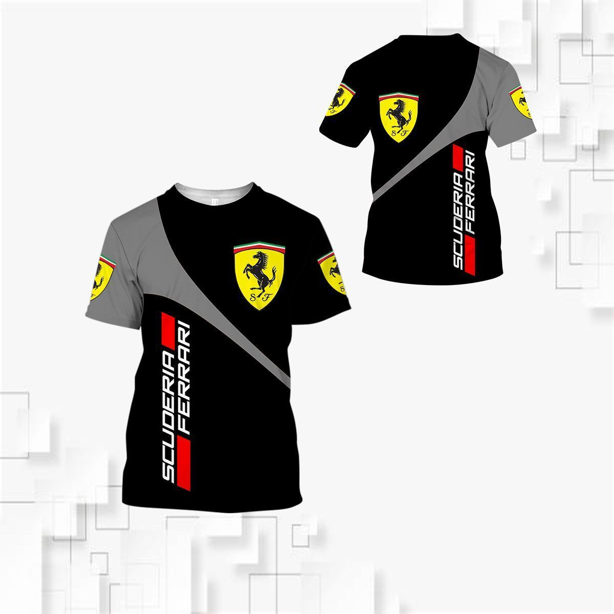 3D All Over FERRARI Shirt Ver 3 - Famjoys 3D All Over FERRARI Shirt Ver 3 - Famjoys