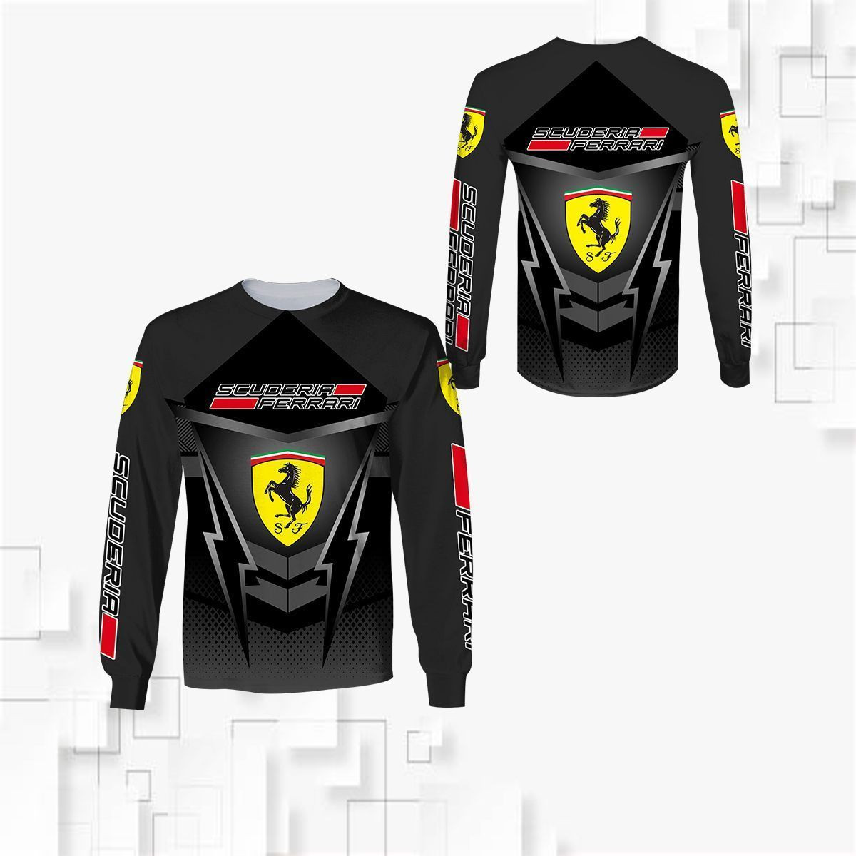 3D All Over FERRARI Shirt Ver 5 - Famjoys 3D All Over FERRARI Shirt Ver 5 - Famjoys