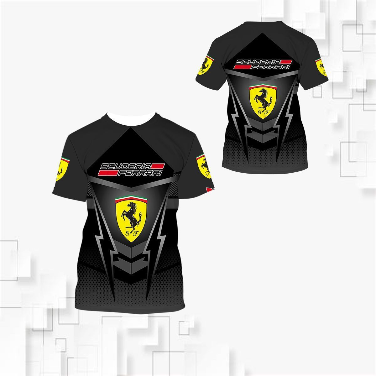 3D All Over FERRARI Shirt Ver 5 - Famjoys 3D All Over FERRARI Shirt Ver 5 - Famjoys