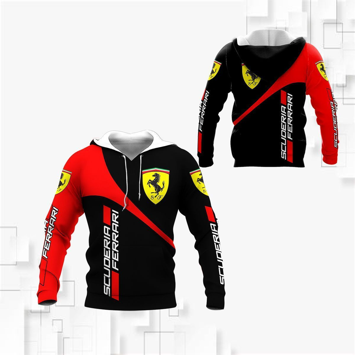 3D All Over FERRARI Shirt Ver 6 - Famjoys 3D All Over FERRARI Shirt Ver 6 - Famjoys
