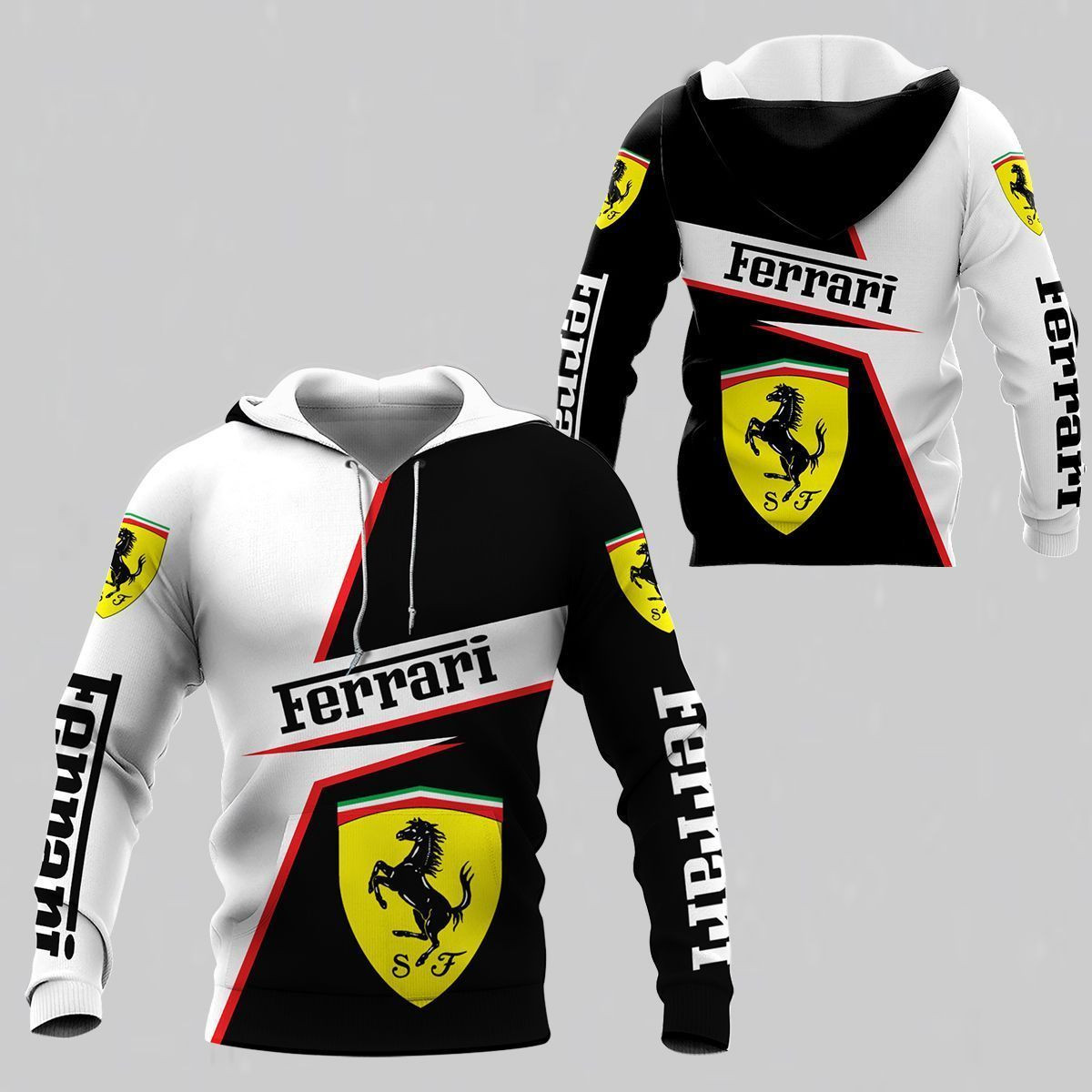 3D All Over FERRARI Shirt Ver 9 - Famjoys 3D All Over FERRARI Shirt Ver 9 - Famjoys