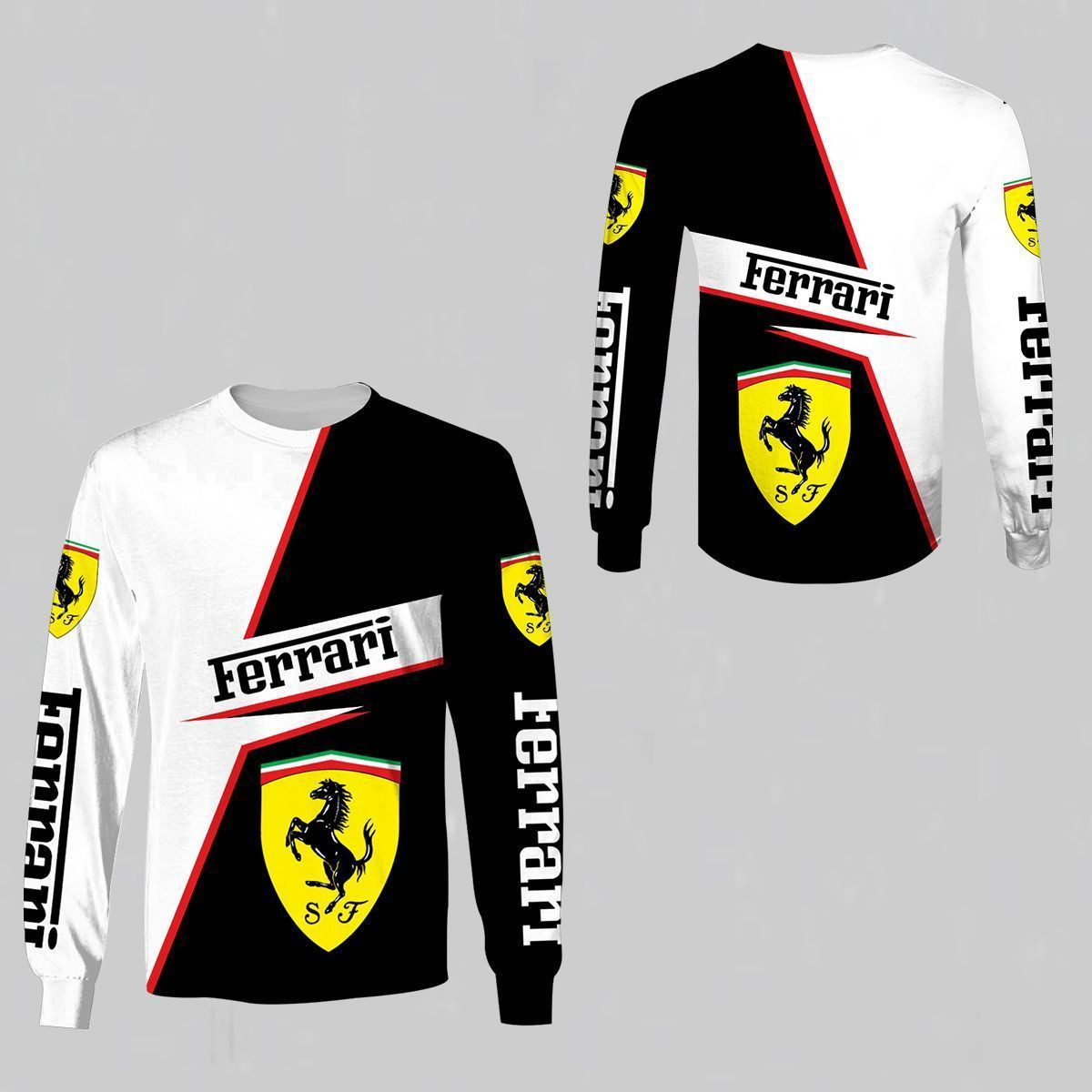 3D All Over FERRARI Shirt Ver 9 - Famjoys 3D All Over FERRARI Shirt Ver 9 - Famjoys