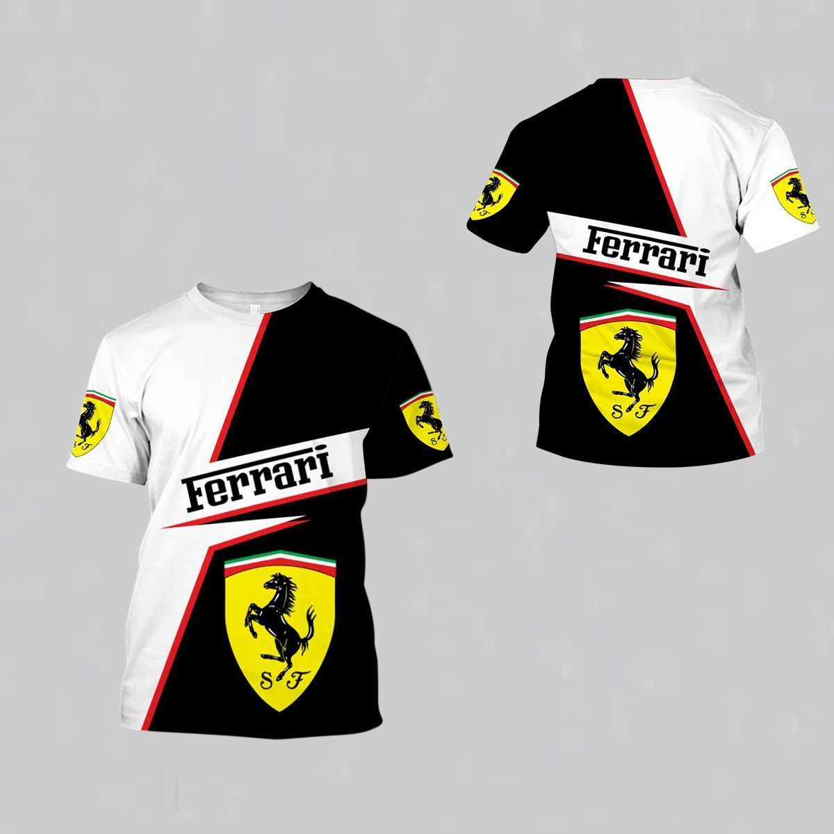 3D All Over FERRARI Shirt Ver 9 - Famjoys 3D All Over FERRARI Shirt Ver 9 - Famjoys