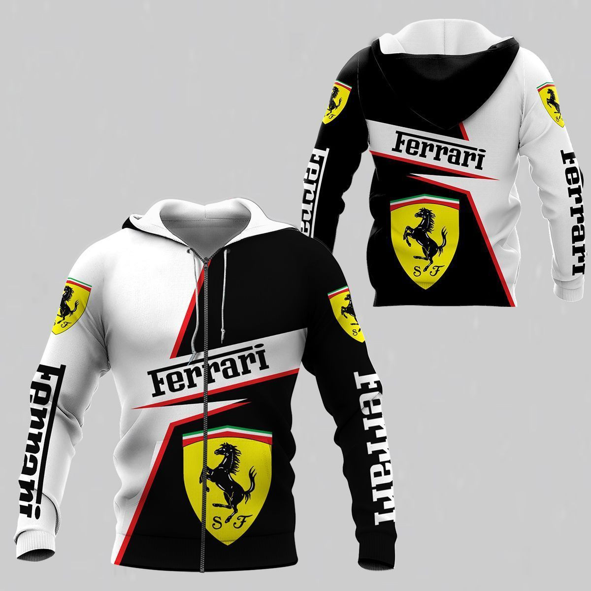 3D All Over FERRARI Shirt Ver 9 - Famjoys 3D All Over FERRARI Shirt Ver 9 - Famjoys