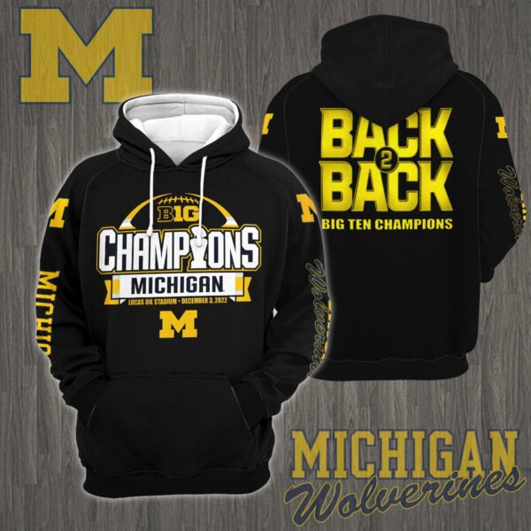 3D All Over Printed Michigan Wolverines Big Ten Champions 2022 Shirts Ver 1 - Famjoys 3D All Over Printed Michigan Wolverines Big Ten Champions 2022 Shirts Ver 1 - Famjoys
