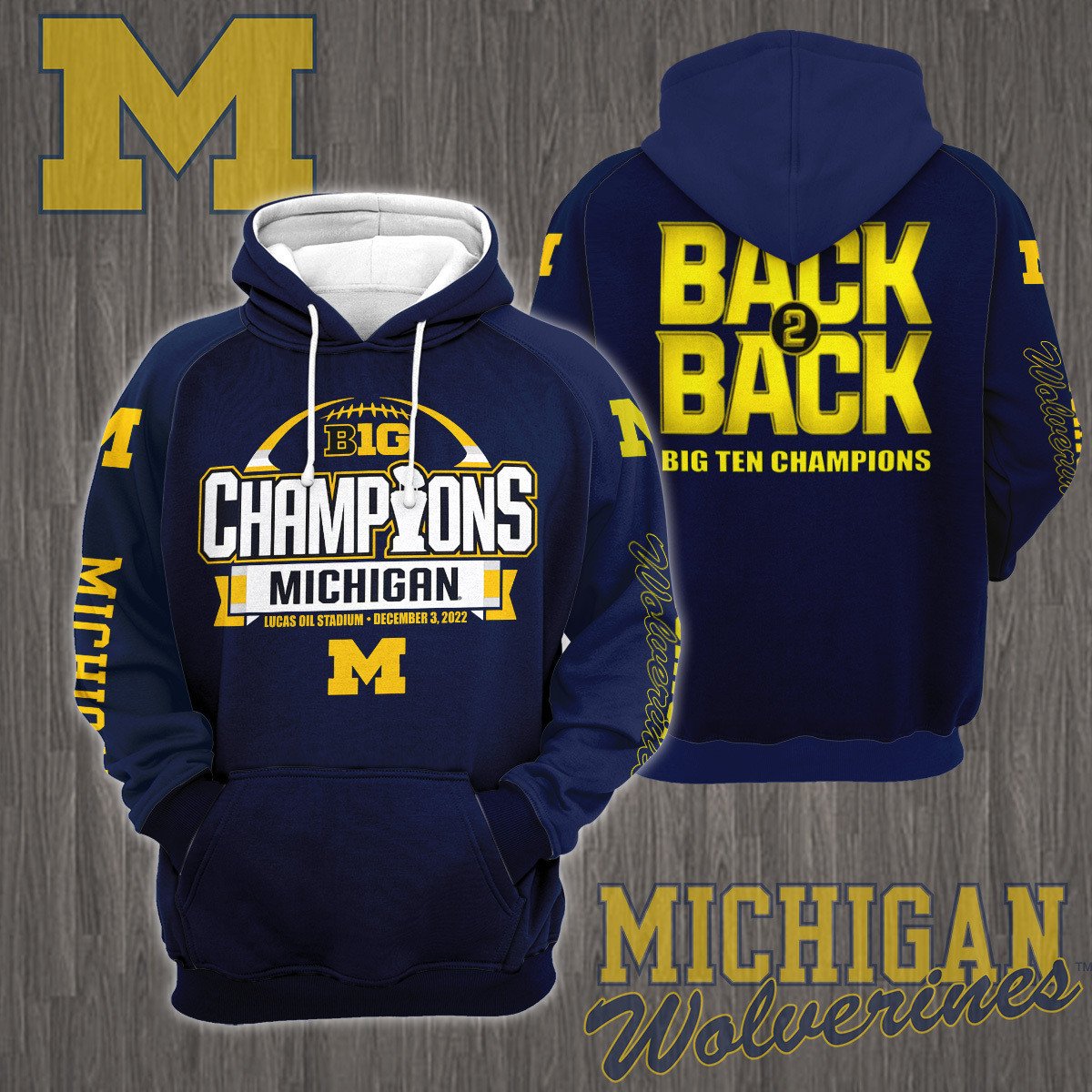 3D All Over Printed Michigan Wolverines Big Ten Champions 2022 Shirts Ver 2 - Famjoys 3D All Over Printed Michigan Wolverines Big Ten Champions 2022 Shirts Ver 2 - Famjoys