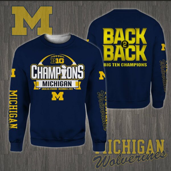 3D All Over Printed Michigan Wolverines Big Ten Champions 2022 Shirts Ver 2 - Famjoys 3D All Over Printed Michigan Wolverines Big Ten Champions 2022 Shirts Ver 2 - Famjoys