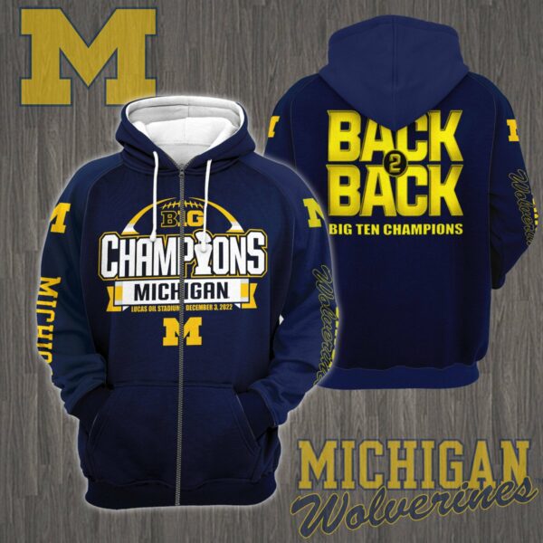 3D All Over Printed Michigan Wolverines Big Ten Champions 2022 Shirts Ver 2 - Famjoys 3D All Over Printed Michigan Wolverines Big Ten Champions 2022 Shirts Ver 2 - Famjoys