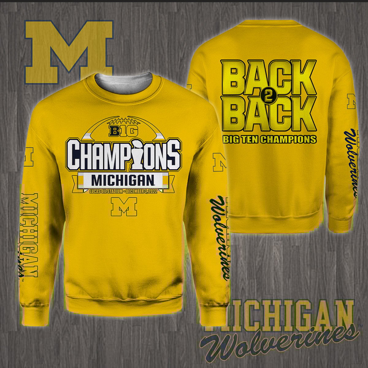 3D All Over Printed Michigan Wolverines Big Ten Champions 2022 Shirts Ver 3 - Famjoys 3D All Over Printed Michigan Wolverines Big Ten Champions 2022 Shirts Ver 3 - Famjoys