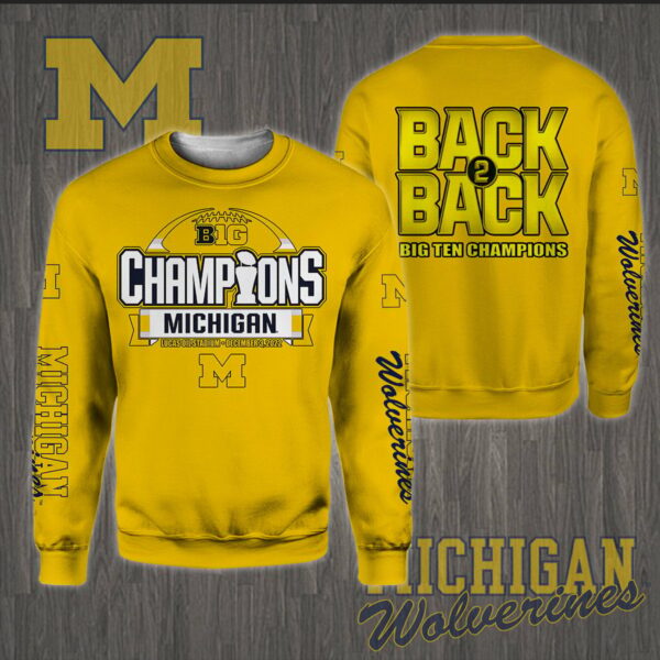 3D All Over Printed Michigan Wolverines Big Ten Champions 2022 Shirts Ver 3 - Famjoys 3D All Over Printed Michigan Wolverines Big Ten Champions 2022 Shirts Ver 3 - Famjoys
