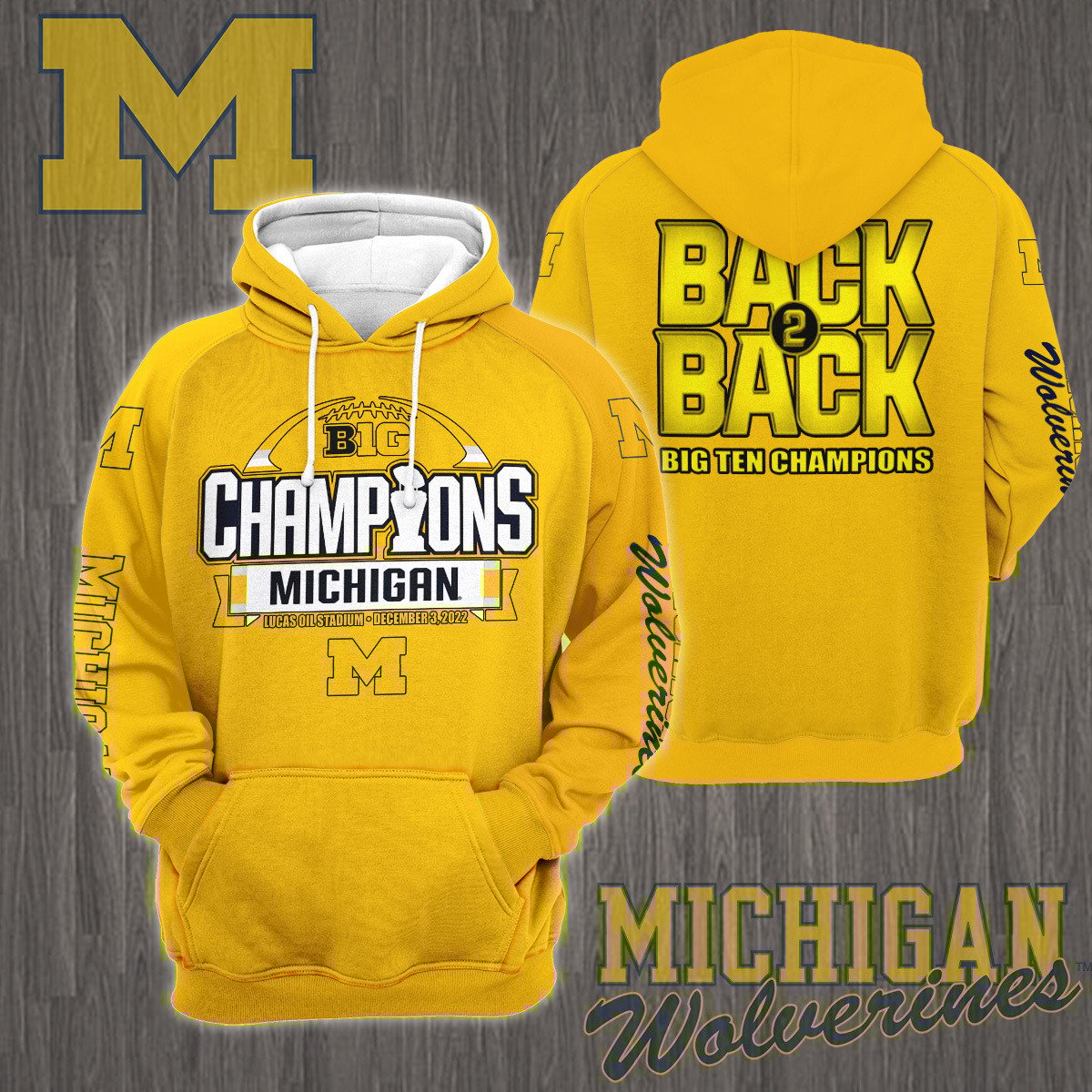 3D All Over Printed Michigan Wolverines Big Ten Champions 2022 Shirts Ver 3 - Famjoys 3D All Over Printed Michigan Wolverines Big Ten Champions 2022 Shirts Ver 3 - Famjoys