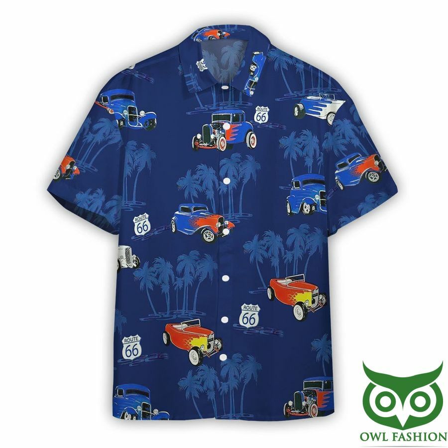 3d Aop Graphic Route 66 Car Rod Custom Hawaiian Shirt - Famjoys 3d Aop Graphic Route 66 Car Rod Custom Hawaiian Shirt - Famjoys