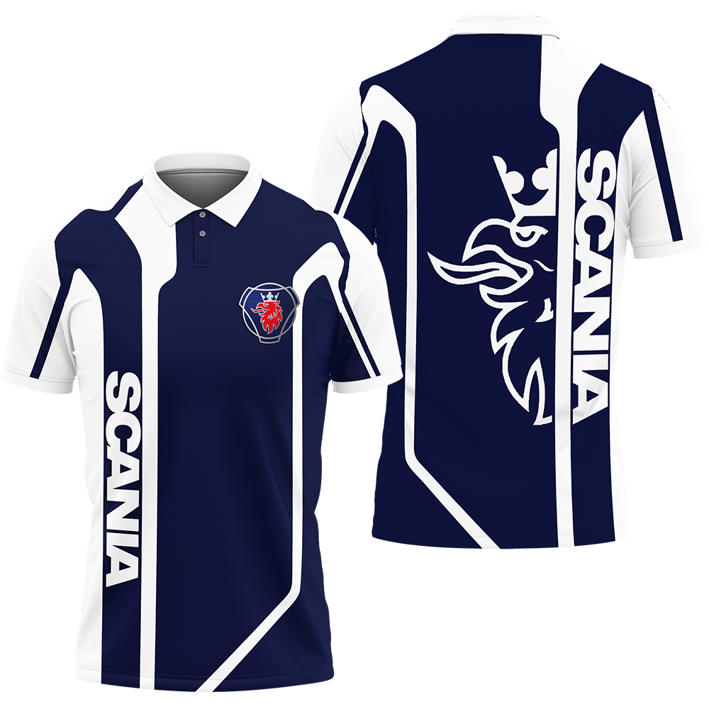 3D Printed Scania TNT-NH Polo Shirt Ver 2 (Blue)