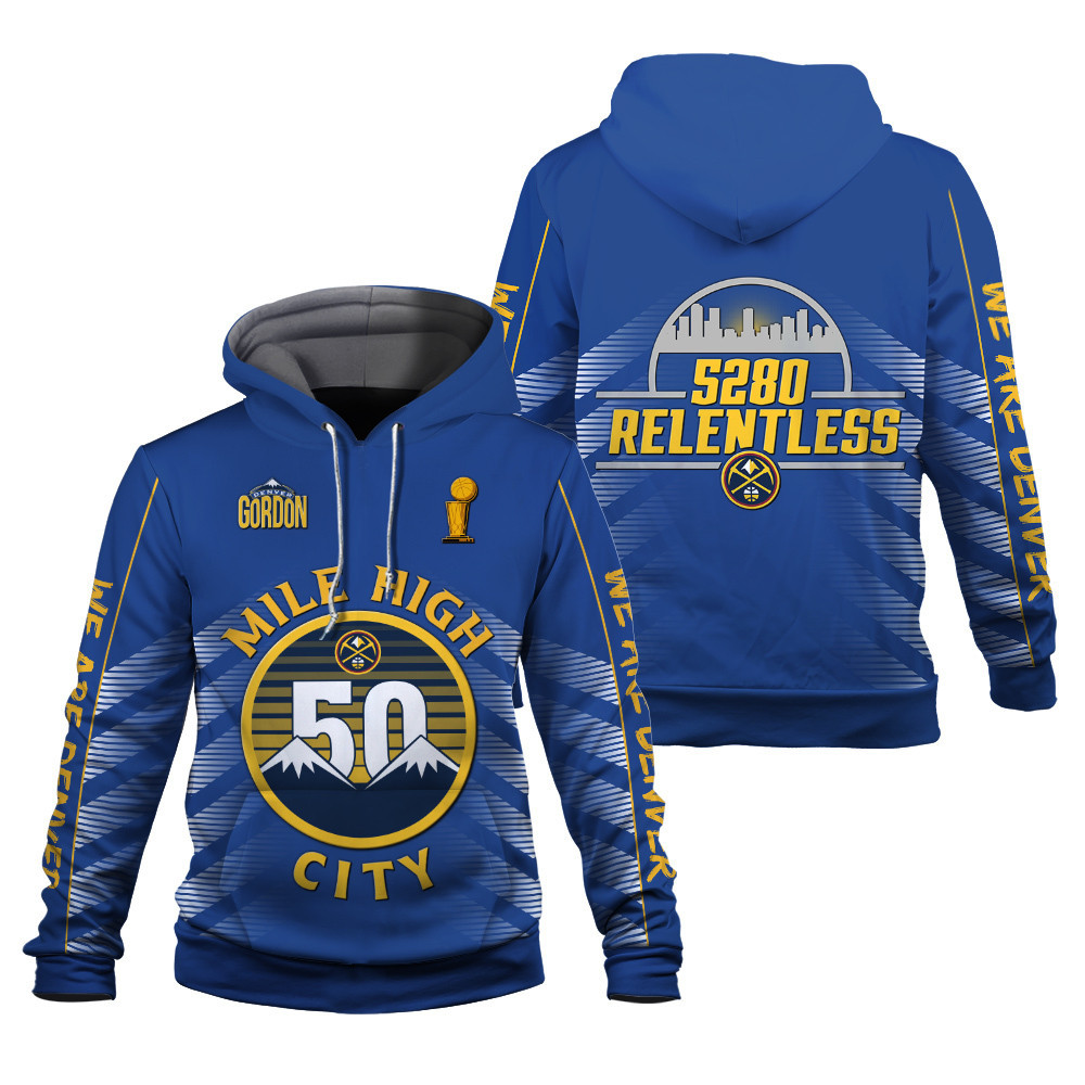 Aaron Gordon 50 NBA Denver Nuggets We Are Denver 5280 Relentless Unisex 3D Hoodie - Famjoys Aaron Gordon 50 NBA Denver Nuggets We Are Denver 5280 Relentless Unisex 3D Hoodie - Famjoys