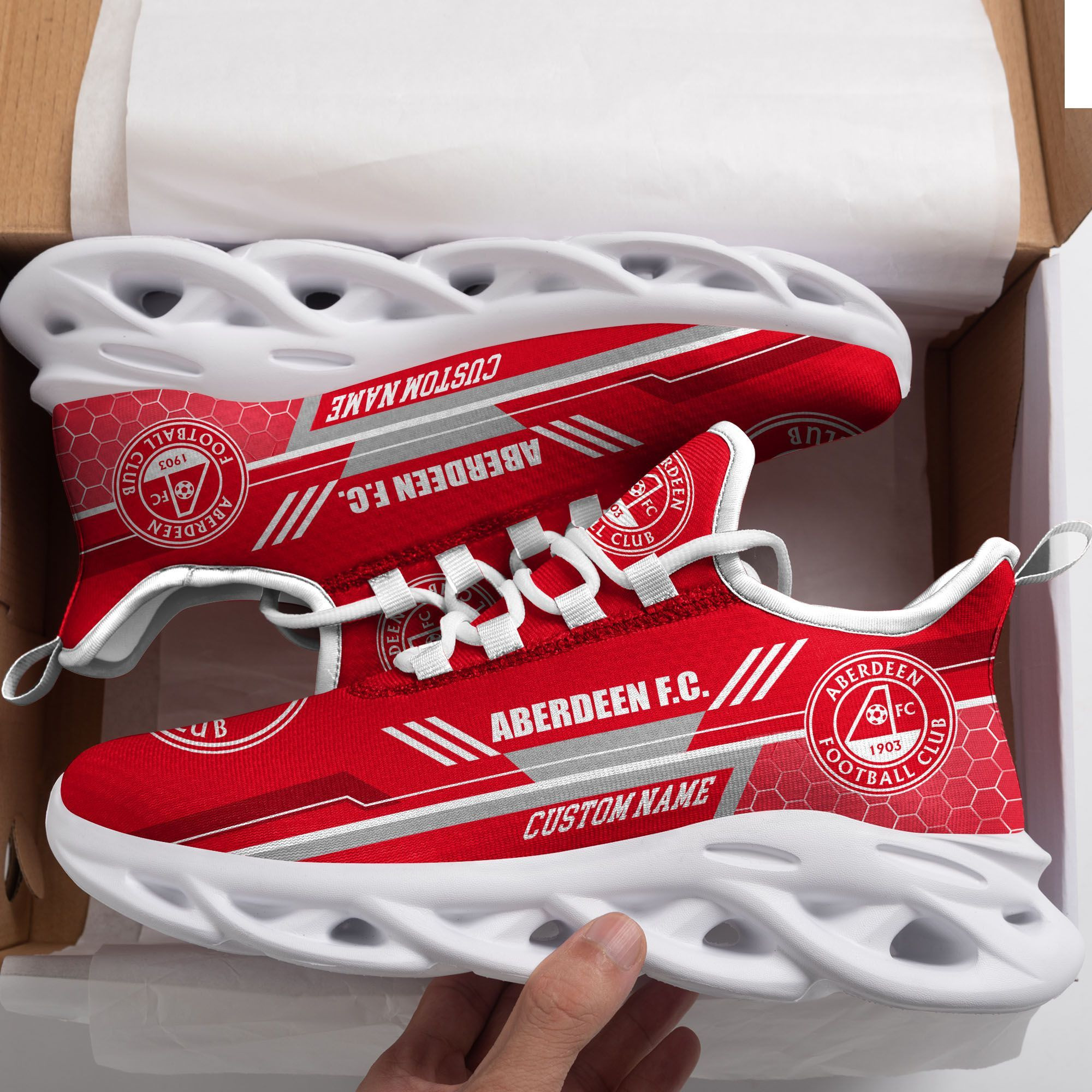 Aberdeen F.C Custom Personalized Max Soul Sneakers Shoes - Famjoys Aberdeen F.C Custom Personalized Max Soul Sneakers Shoes - Famjoys
