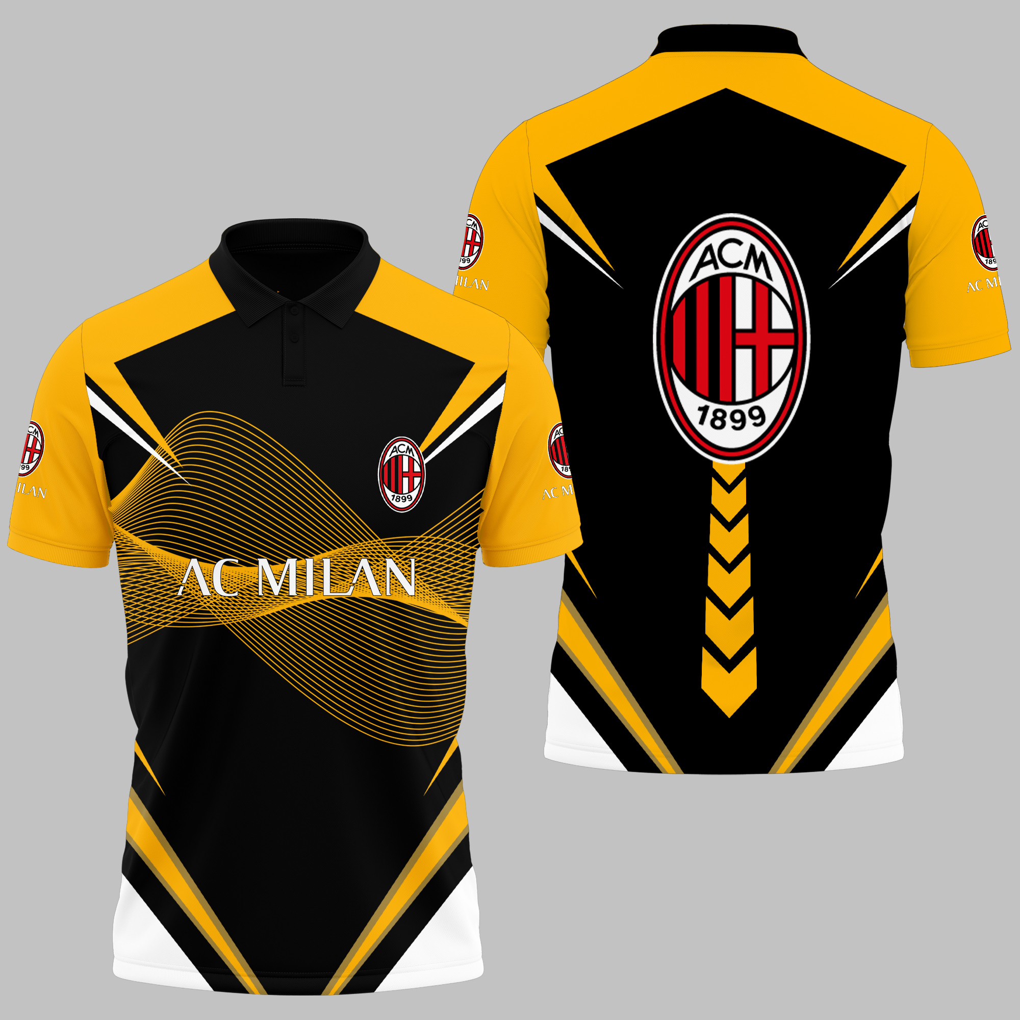 AC MILAN Polo Shirt Ver X25 - Famjoys AC MILAN Polo Shirt Ver X25 - Famjoys