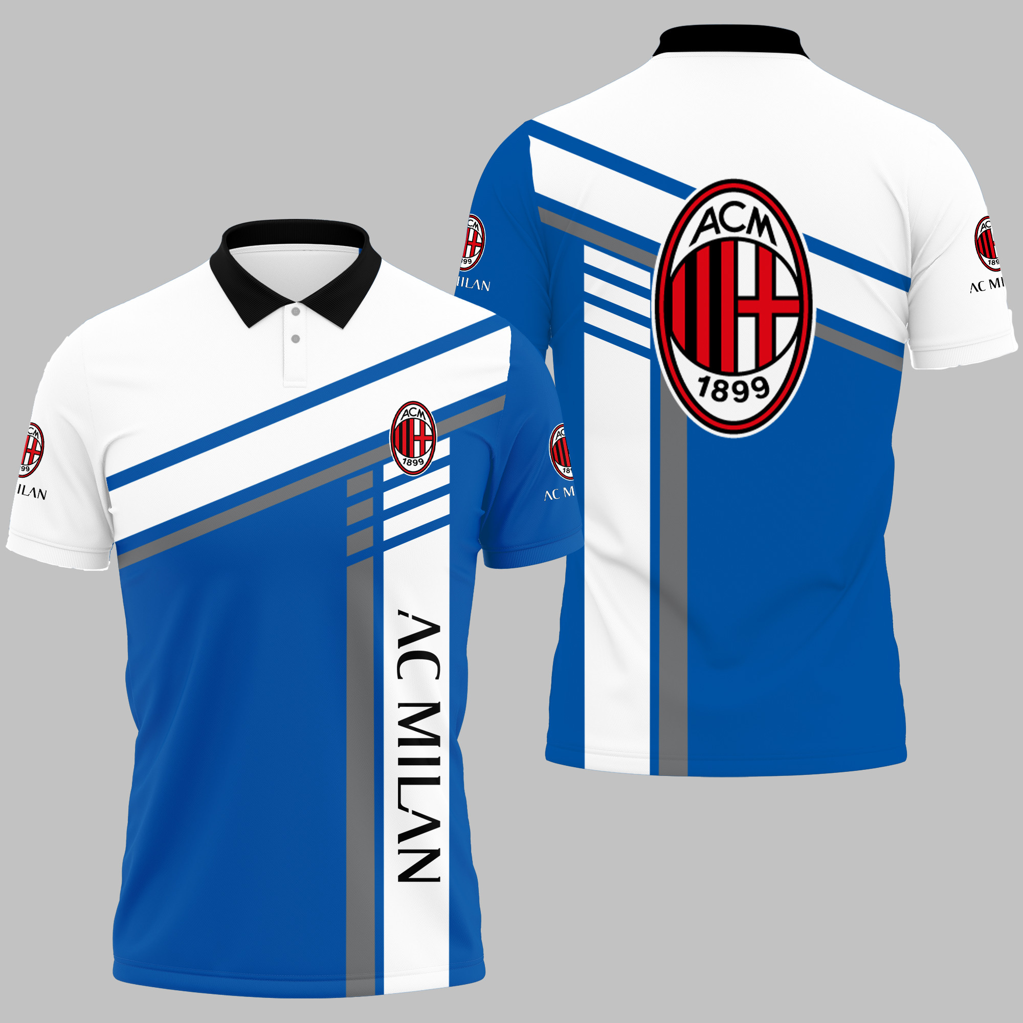 AC MILAN Polo Shirt Ver X27 - Famjoys AC MILAN Polo Shirt Ver X27 - Famjoys