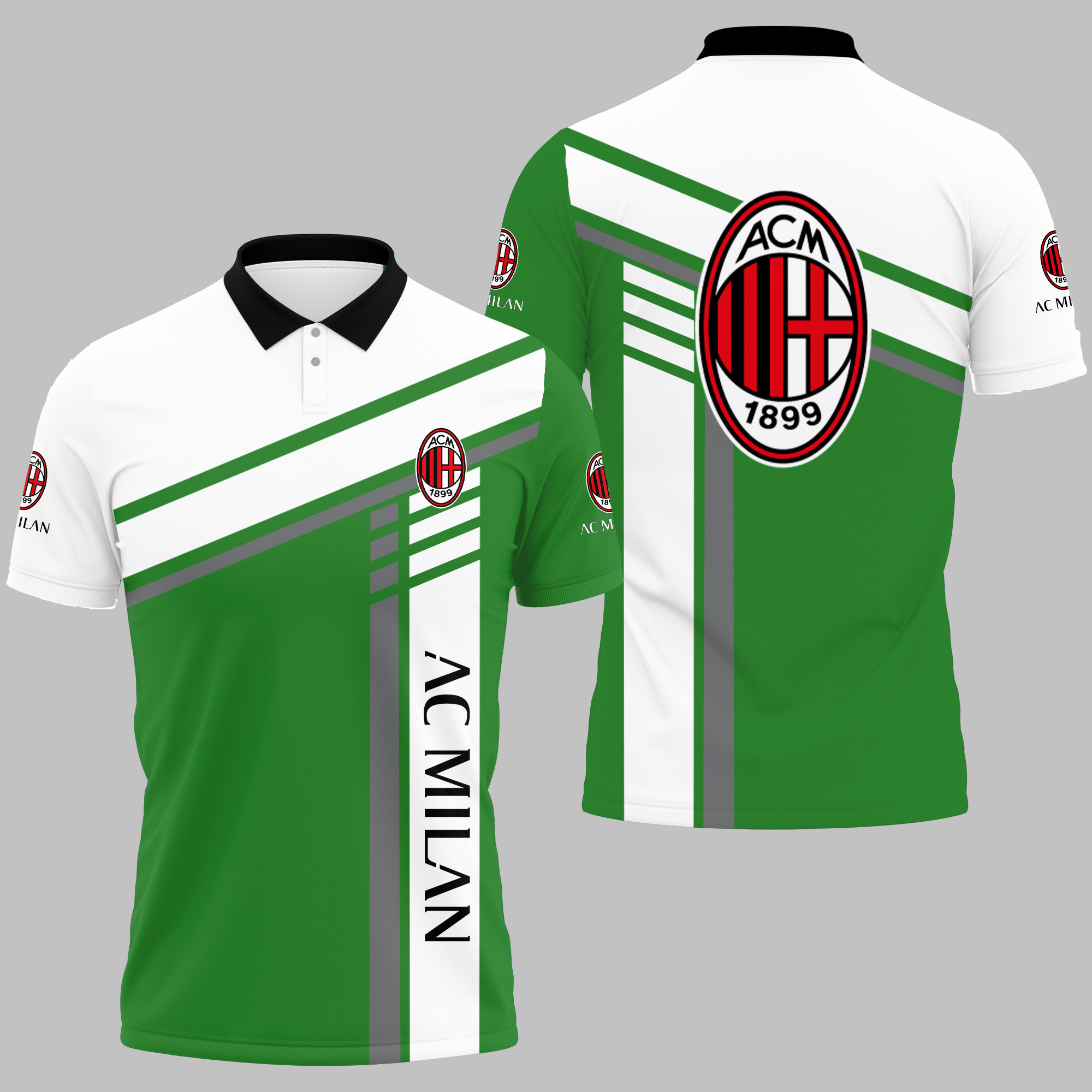 AC MILAN Polo Shirt Ver X27 - Famjoys AC MILAN Polo Shirt Ver X27 - Famjoys